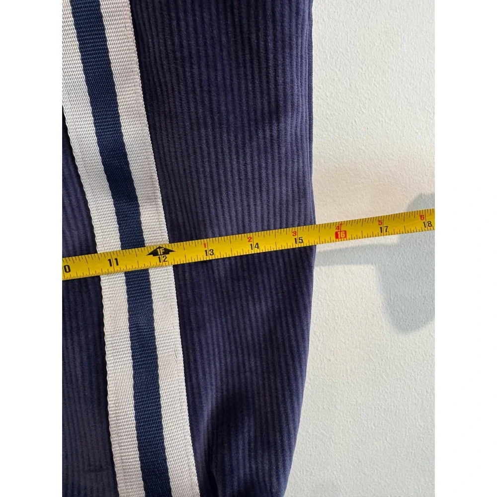 y2k Victoria's Secret‎ PINK Velour Shoulder Bag Womens Navy Striped Straps